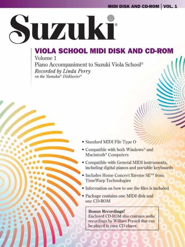 Suzuki Viola School, Volume 1 Midi Disk & Cd-Rom