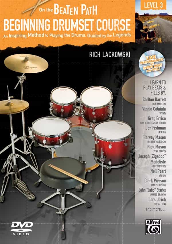On The Beaten Path: Beginning Drumset Course, Level 3 An Inspiring Method To Playing The Drums, Guided By The Legends Dvd