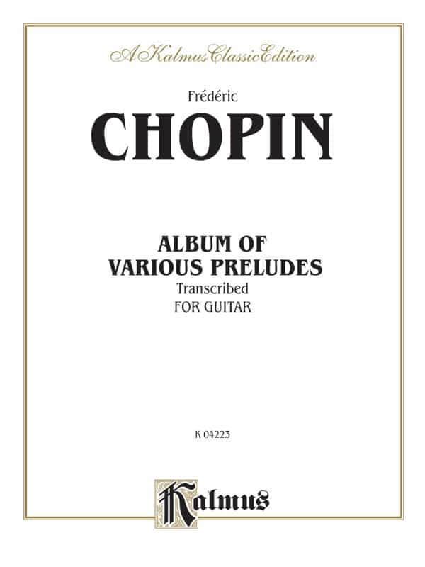 Album Of Various Preludes Transcribed For Guitar Book