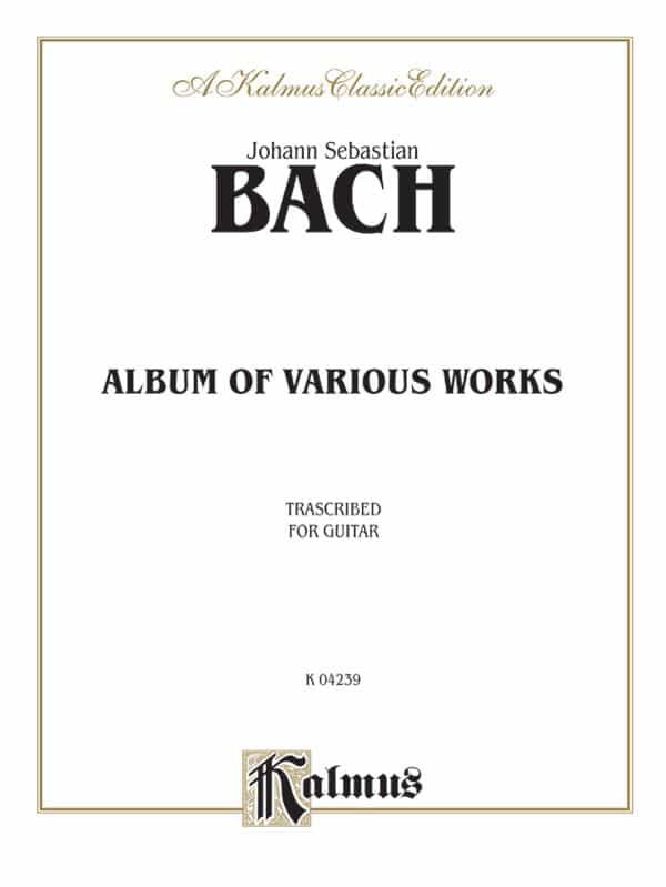 Album Of Various Works Transcribed For Guitar Book