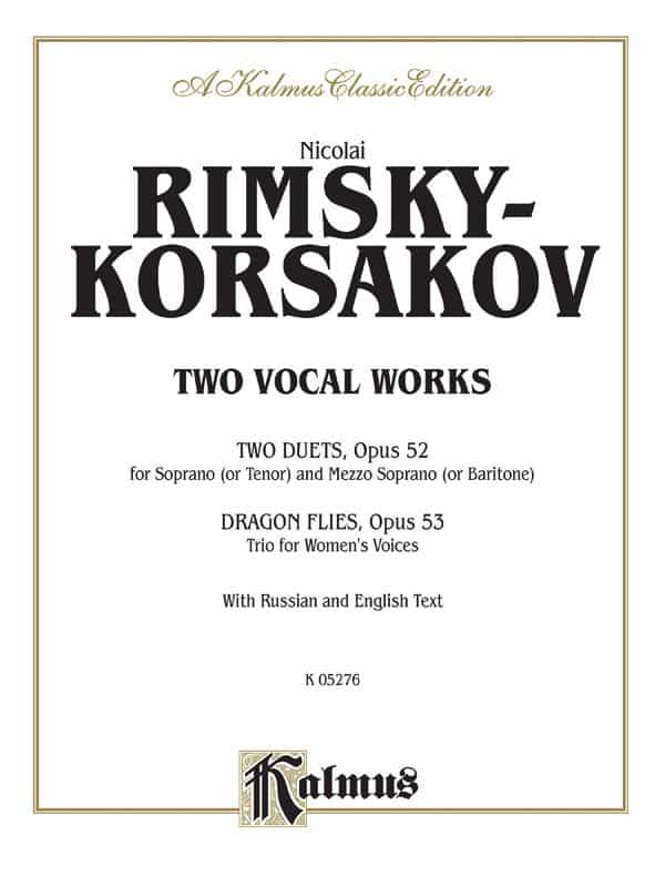 Two Vocal Works (Opus 52 And 53) For Soprano Or Tenor, Mezzo-Soprano Or Baritone And Women's Trio With Russian And English Text Book