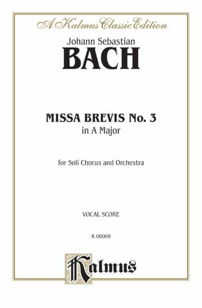 Missa Brevis No. 3 In A Major Vocal Score