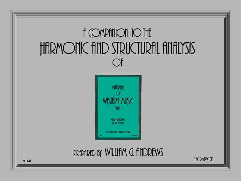 Companion To The Harmonic And Structural Analysis Of The Materials Of Western Music, Part 1 Comb Bound Book