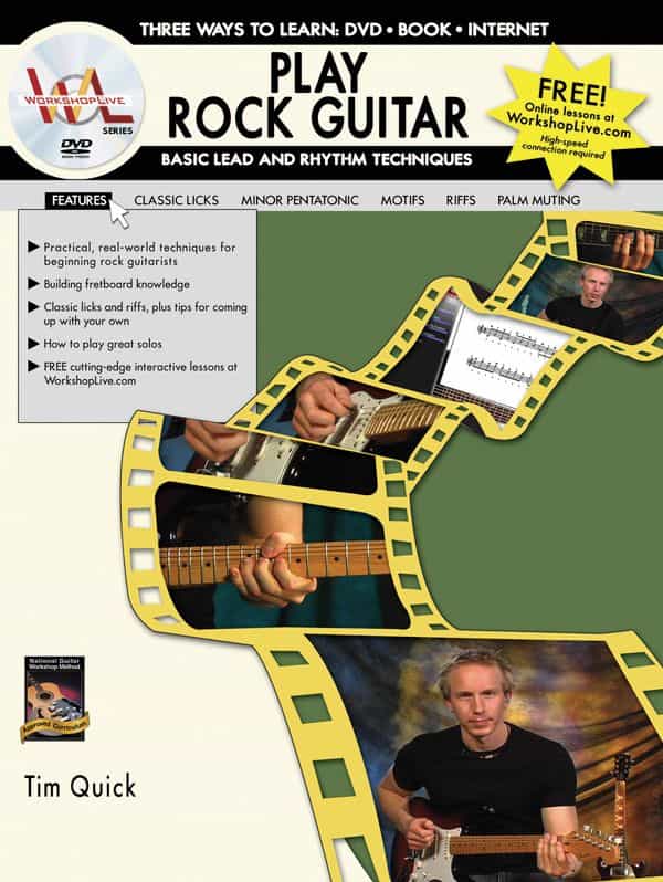 Play Rock Guitar: Basic Lead And Rhythm Techniques Three Ways To Learn: Dvd * Book * Internet Book & Dvd