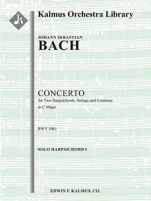 Concerto For Two Harpsichords In C, Bwv 1061 Keyboard 1