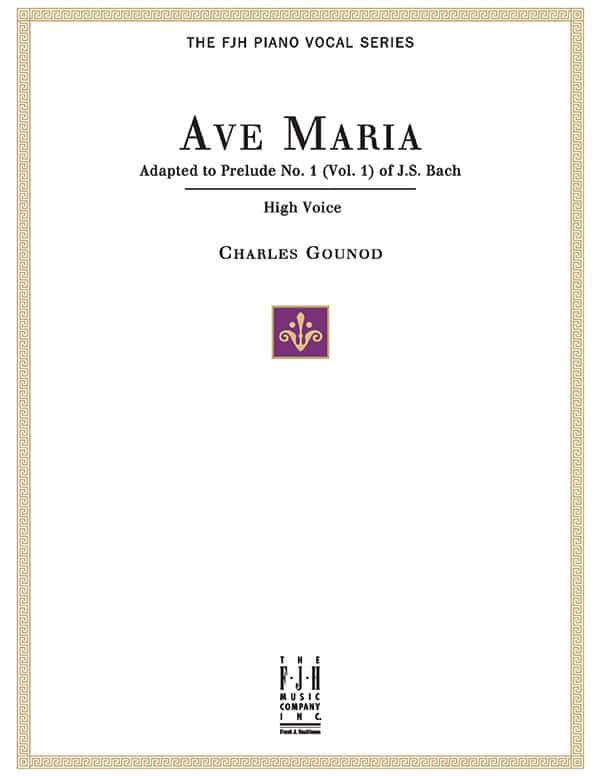 Ave Maria, For High Voice And Piano