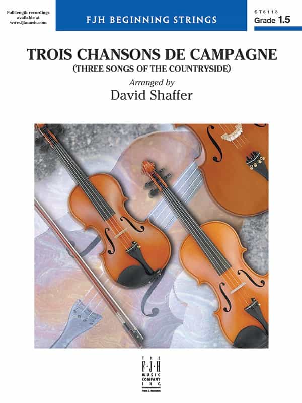 Trois Chansons De Campagne Three Songs Of The Countryside Conductor Score & Parts