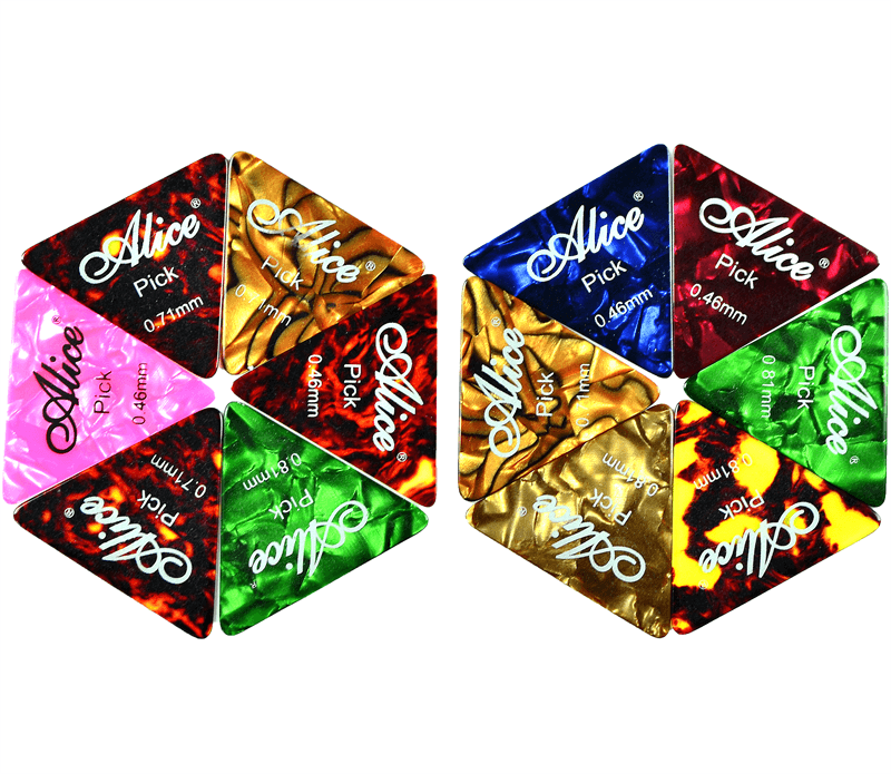 Alice Triangle Celluloid Picks-12 Pack
