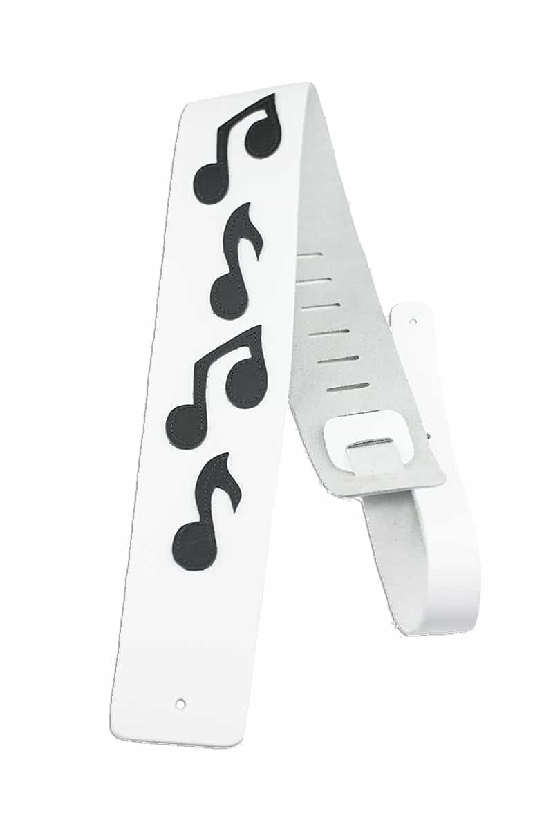 Guitar Straps Musical Notes Leather Guitar Strap