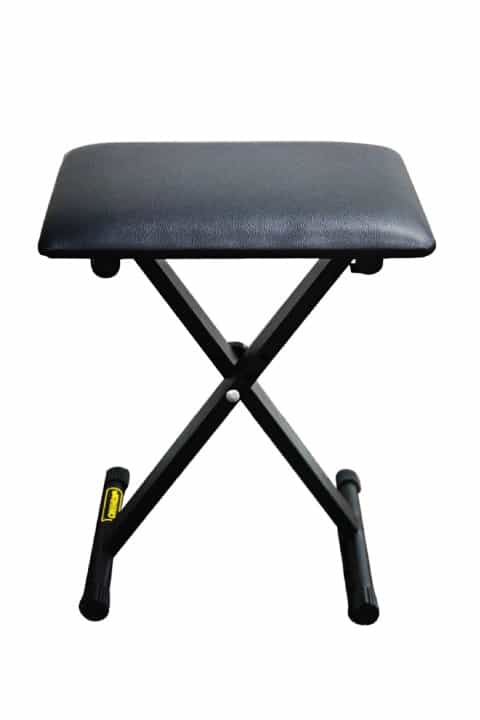 Piano Bench Reinforced Metal Stand With Padded Seat, Leather Seat Surface