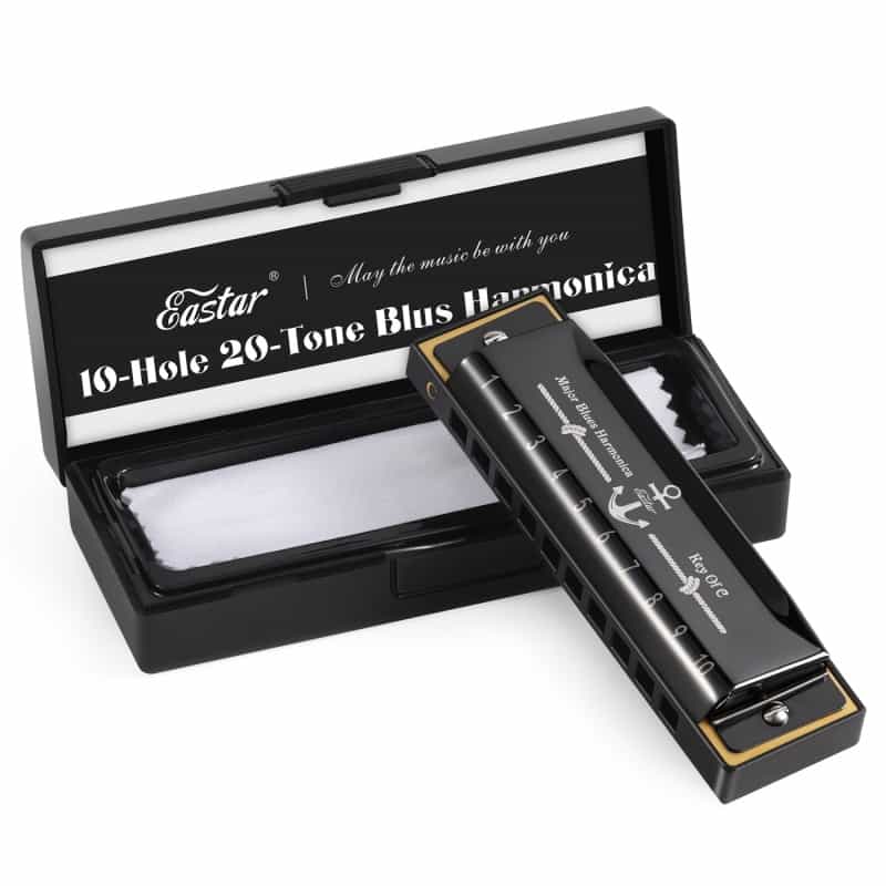Eastar Major Advanced 10-Hole C Blues Harmonica Black