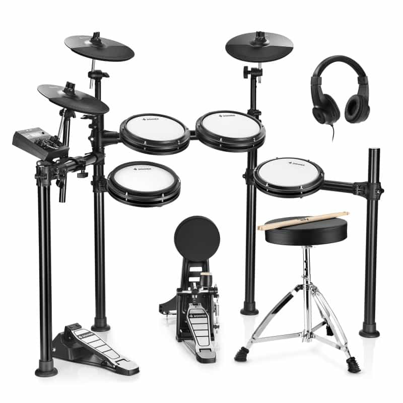 Donner Ded-200 Electronic Drum Set 5-Drum 3-Cymbal 450-Sound With Headphones/Drum Throne