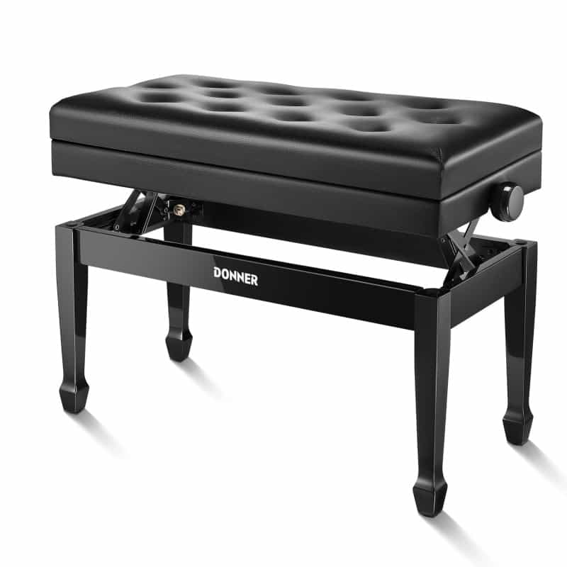 Donner Duet Adjustable Height Cushioned Piano Bench