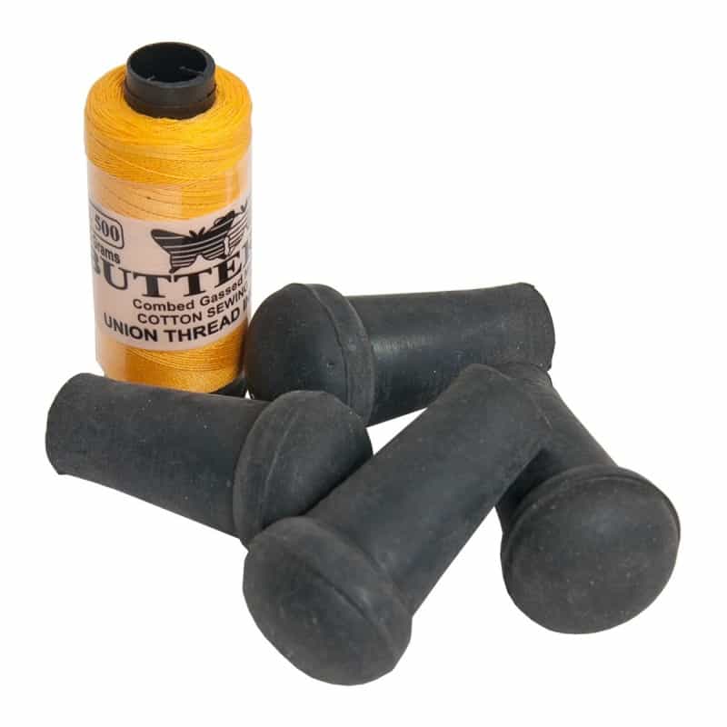 Roosebeck Combed Cotton On Spool - Yellow And Rubber Stoppers For Full Size Bagpipe Size-3 4-Pack