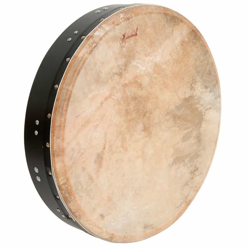 Roosebeck Tunable Mulberry Bodhran T-Bar 18-By-3.5-Inch - Black