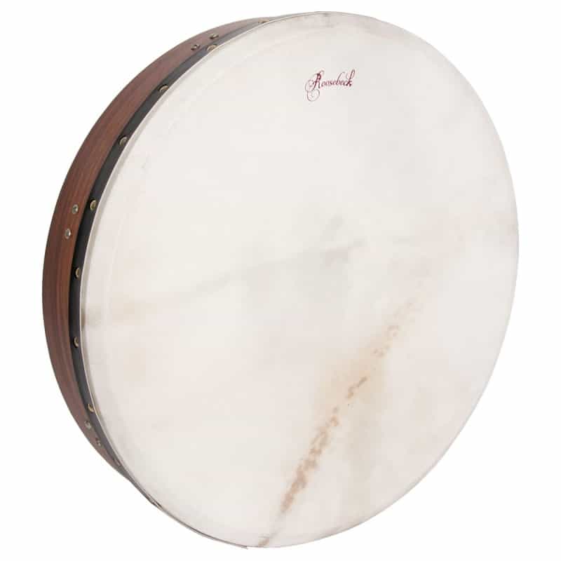 Roosebeck Tunable Sheesham Bodhran Cross-Bar Soft Natural Head 18-By-3.5-Inch