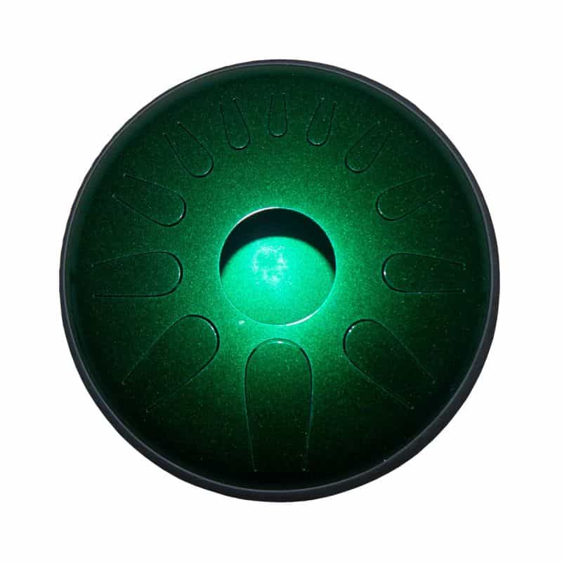 Idiopan Domina Pro 12-Inch 12-Note Tunable Steel Tongue Drum -Emerald Green