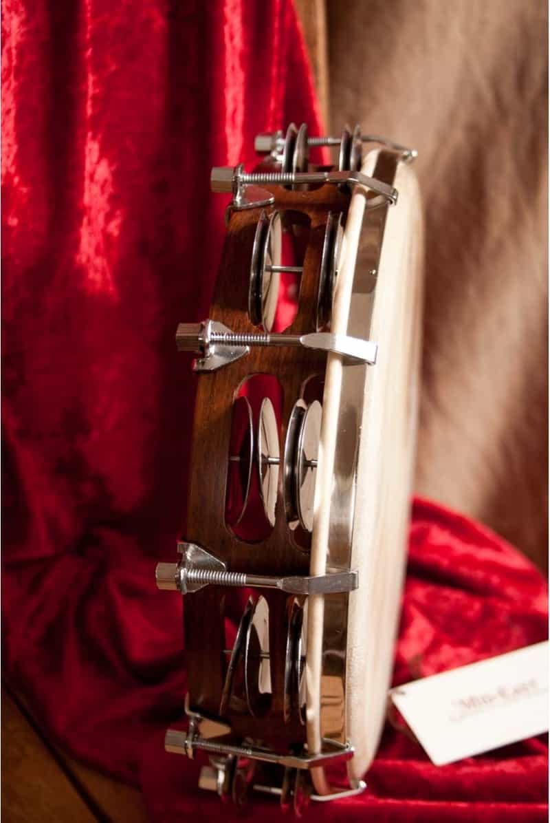 Mid-East Tunable Sheesham Tambourine 10-Inch