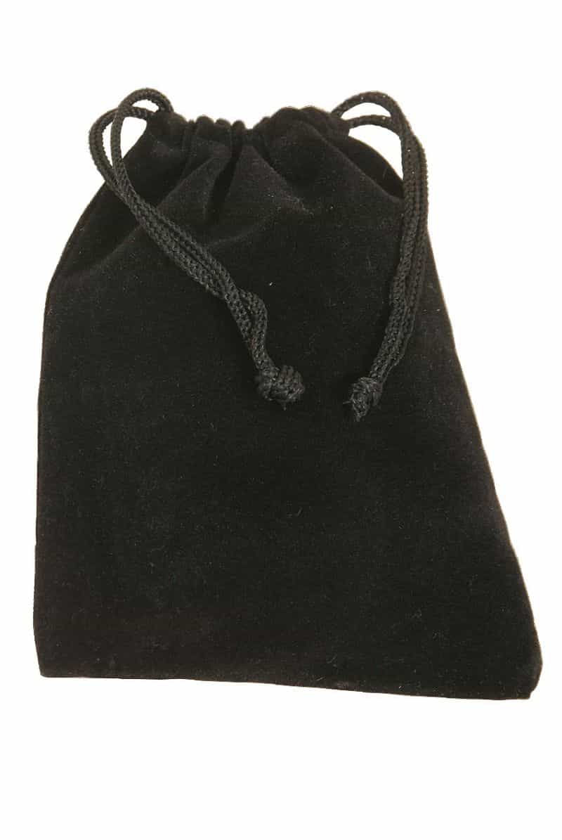 Mid-East Velvet Drawstring Bag 4-By-5.5-Inch - Black