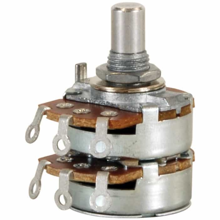 500K Audio Taper Stereo Potentiometer 1/4" Shaft