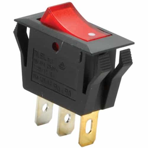 Spst Rocker Switch With Neon Lamp 15A 125Vac