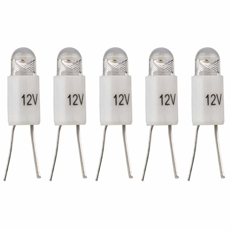 12 Volt Warm White Led Bi-Pin Style Lamp For Marantz Sansui Kenwood Yamaha Sony 5 Pack