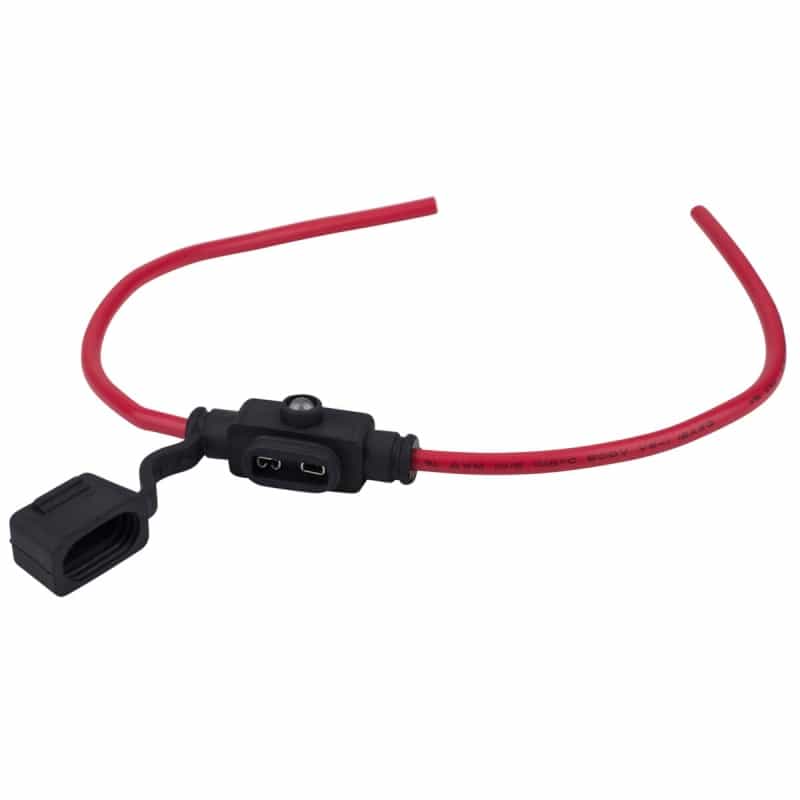 In-Line Mini Blade Atm Fuse Holder With Led & 12 Awg Wire Leads