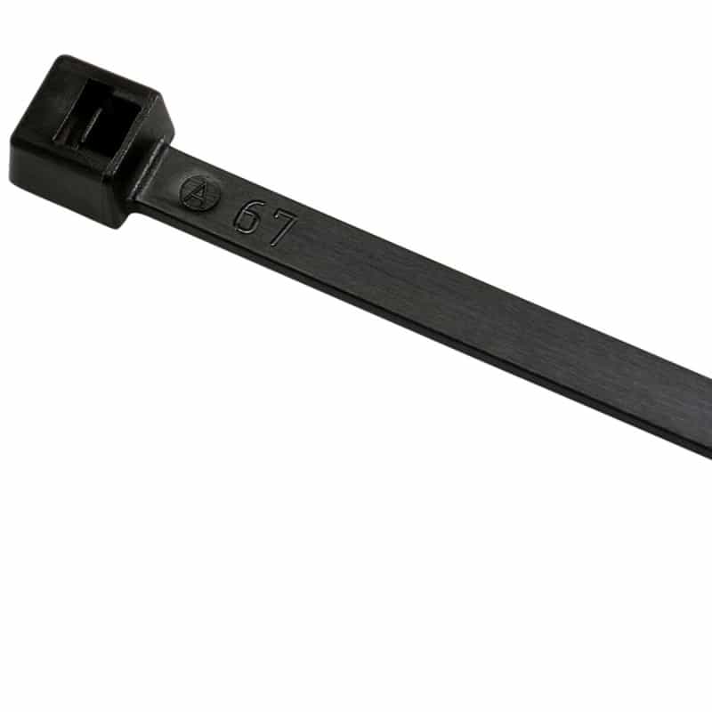 Cable Wire Zip Tie 8-1/2" 40 Lb Tensile Black 100 Pcs. Made In Usa