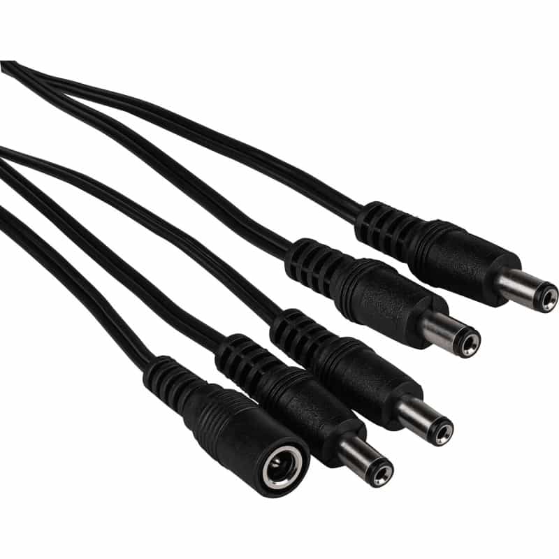 2.1 X 5.5Mm Dc Y Cable 1 Female To 4 Male 20 Awg 20"
