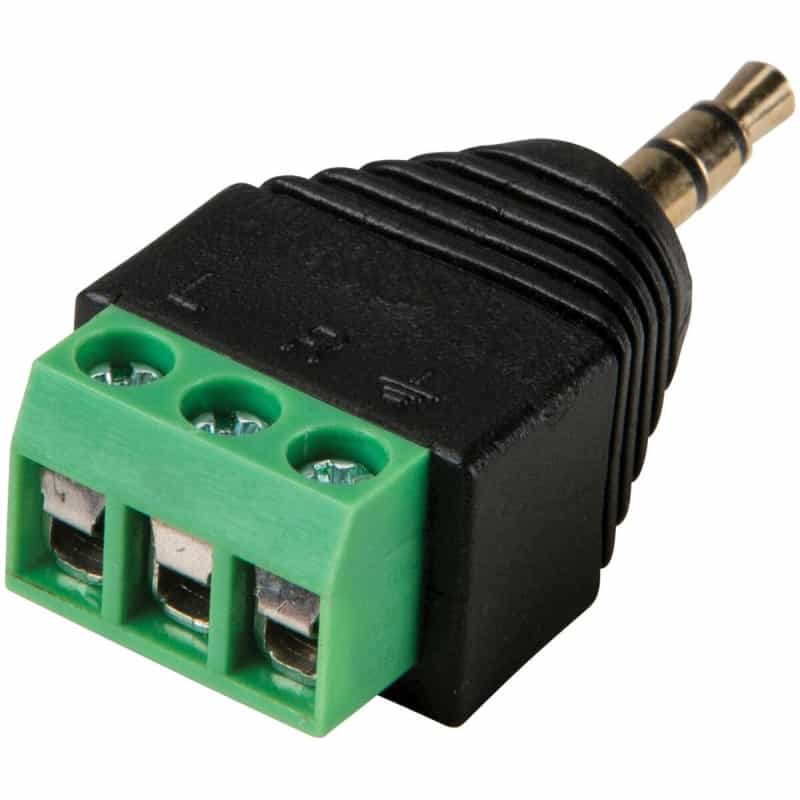 3.5Mm Male To Screw Terminal Connector