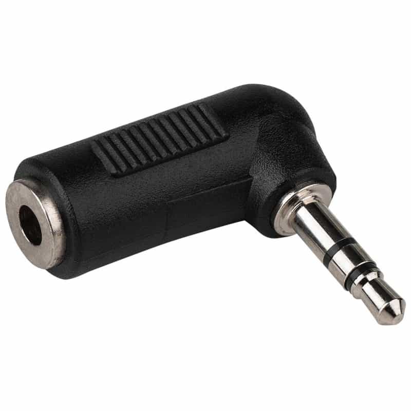 3.5Mm Plug To 3.5Mm Jack Stereo Right Angle Adapter