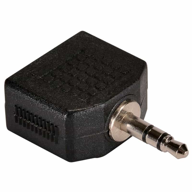 3.5Mm Stereo Y Adapter 1 Plug To 2 Jacks