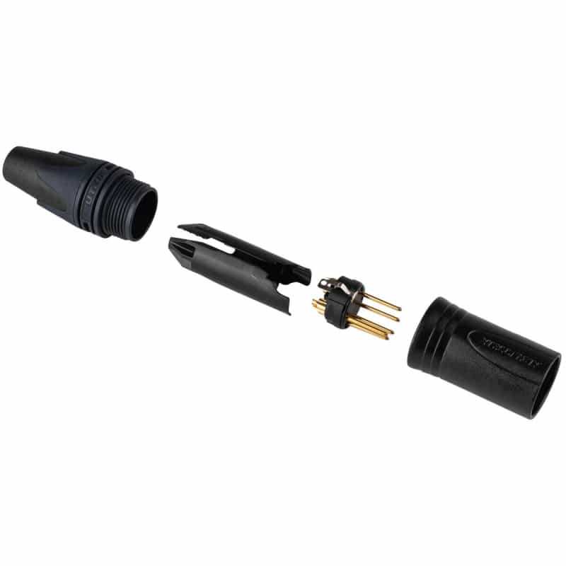 Neutrik Nc5mxx-B 5-Pin Xx Series Xlr Male Cable Connector Black Metal Housing With Gold Contacts