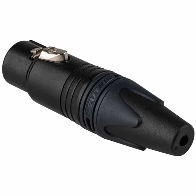 Neutrik Nc5fxx-B 5-Pin Xx Series Xlr Female Cable Connector Black Metal Housing With Gold Contacts