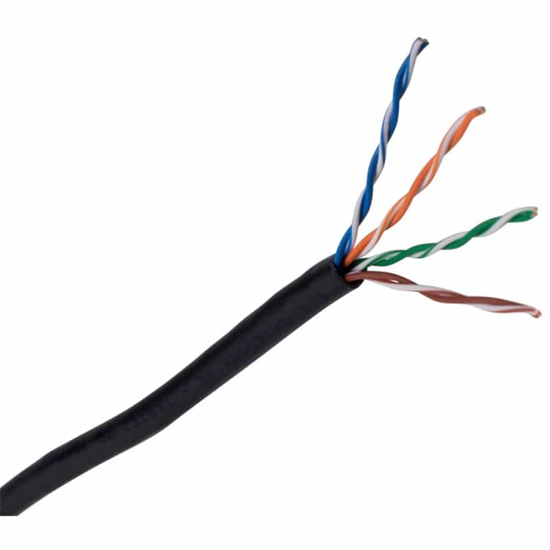 Cat 5E 350 Mhz Cmr Utp Pvc Black 1000 Ft