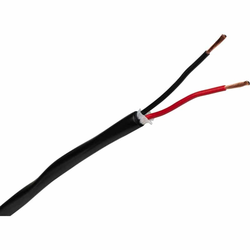 16Awg 2C High Strand Bare Copper Direct Burial Uv Rated Speaker Wire Black 500 Ft
