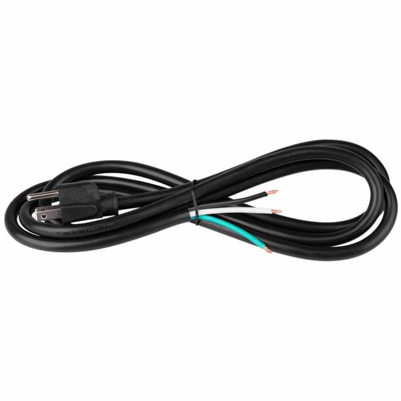 Ac Power Cord Nema 5-15P To Unterminated 14 Awg 3C Sjt 300V Black 6 Ft