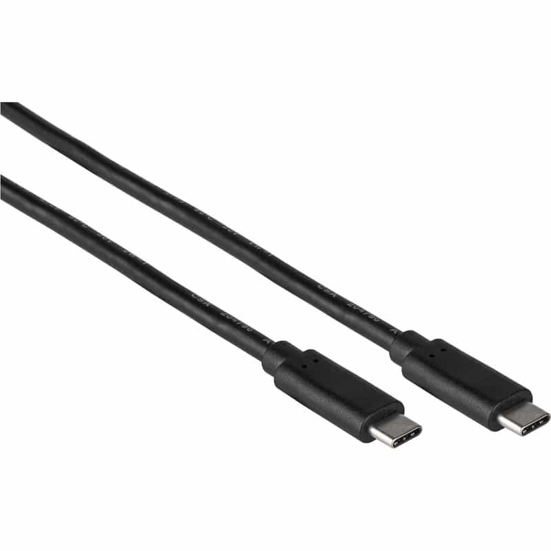 Usb-C 3.1 Gen2 Male To Male 6 Ft. 5A Fast Charging Cable With 10 Gbps Data Transfer Speed Black