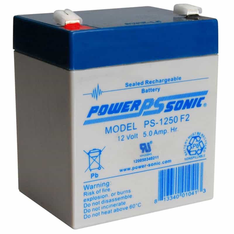 Power-Sonic Ps-1250F2 Sealed Lead Acid Battery 12V 5Ah