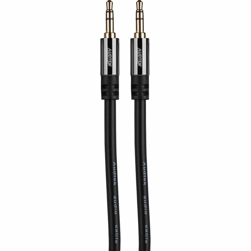 Audtek 12 Ft. Premium Slim 3.5Mm Stereo Male To Male Dual Shielded Audio Cable 24 Awg Bc