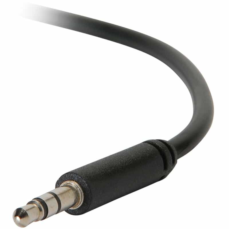 Parts Express 3.5Mm Male To Male Slim-Plug Shielded Audio Cable 1 Ft