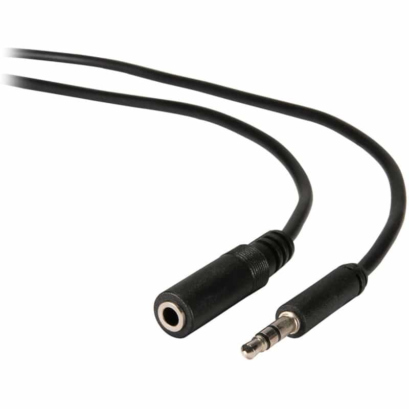 3.5Mm Male To Female Slim-Plug Shielded Audio Cable 75 Ft