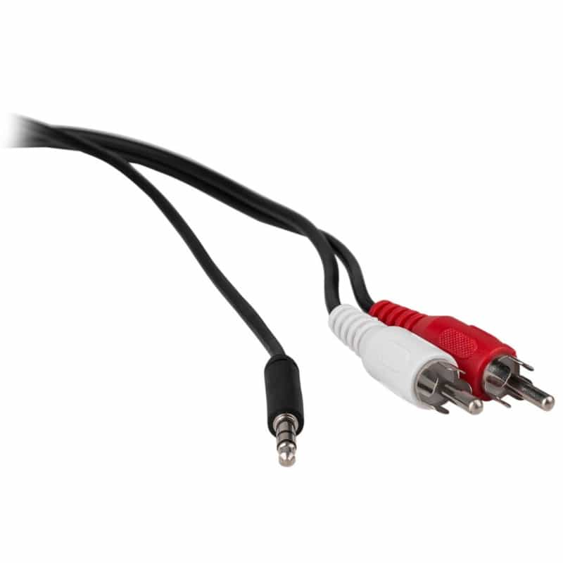 Parts Express 3.5Mm Slim-Plug Male To 2 X Rca Male Adapter Cable 5 Ft