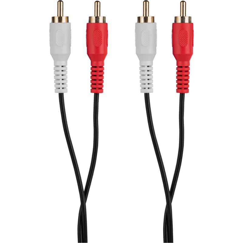 Dual Rca M/M Double Shielded Audio Cable 6 Ft. With Ofc Conductors And Gold Plated Connectors
