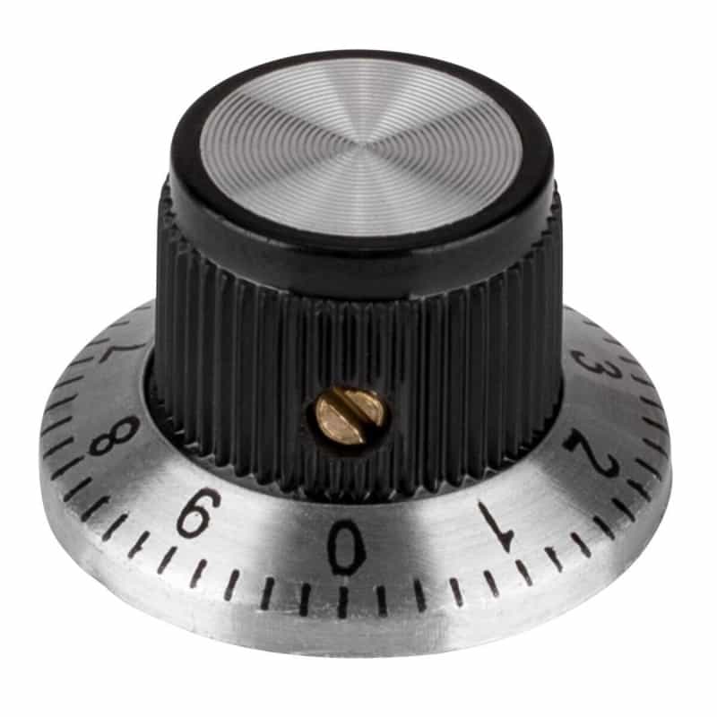 Vintage Dial Face Plate Guitar / Amplifier Knob 0.93" - Black