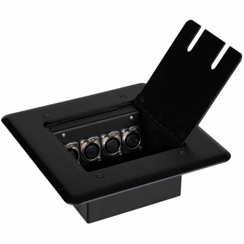 Flip Up Stage Box With Four Xlr Female Jacks