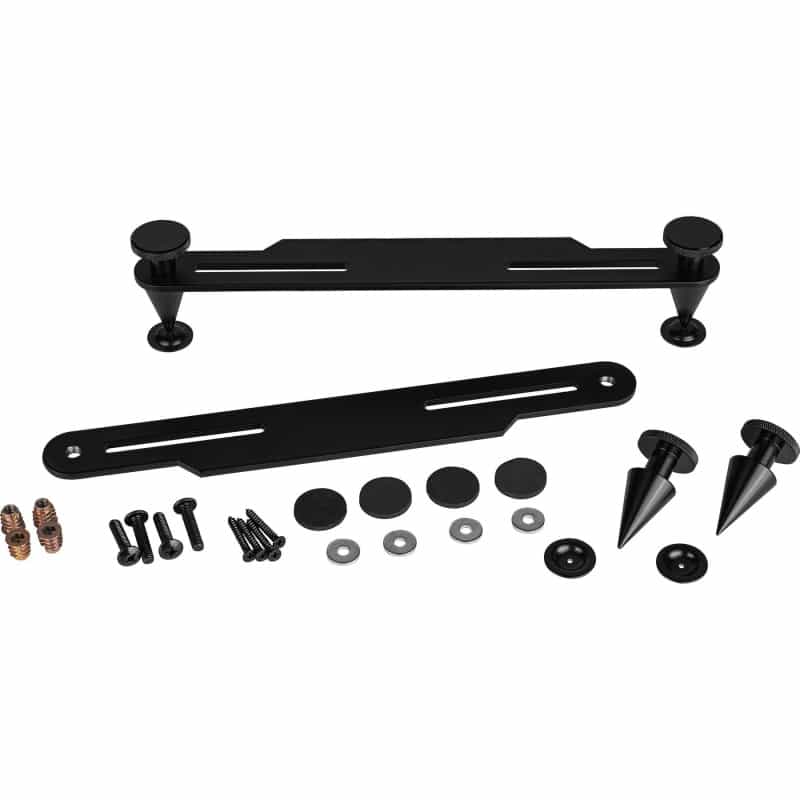 Dayton Audio Os-2S Outrigger Speaker Spike Set 11-3/4" Wide With Black Steel Base 2 Pcs