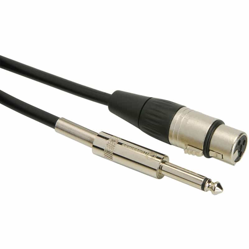 Talent Mcq20 Microphone Cable Xlr Female To 1/4" Ts Mono Male 20 Ft