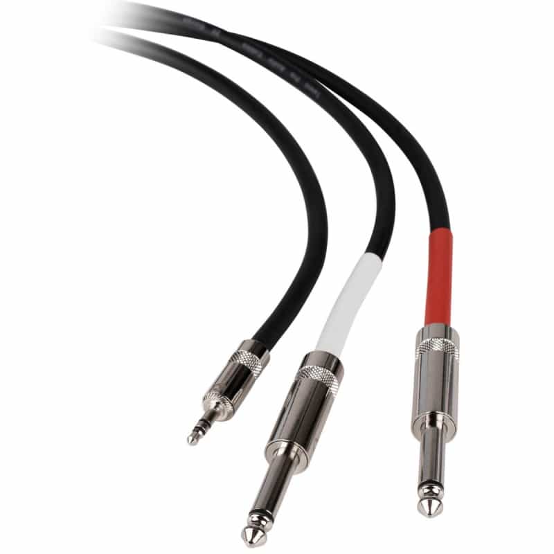 Talent Y35q210 3.5Mm Stereo Male To Dual 1/4" Ts Left /Right Male "Y" Adapter Cable 10 Ft