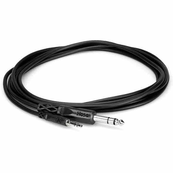 Hosa Cmp-105 1/4" Ts Mono To 3.5Mm Trs Stereo Interconnect 5 Ft